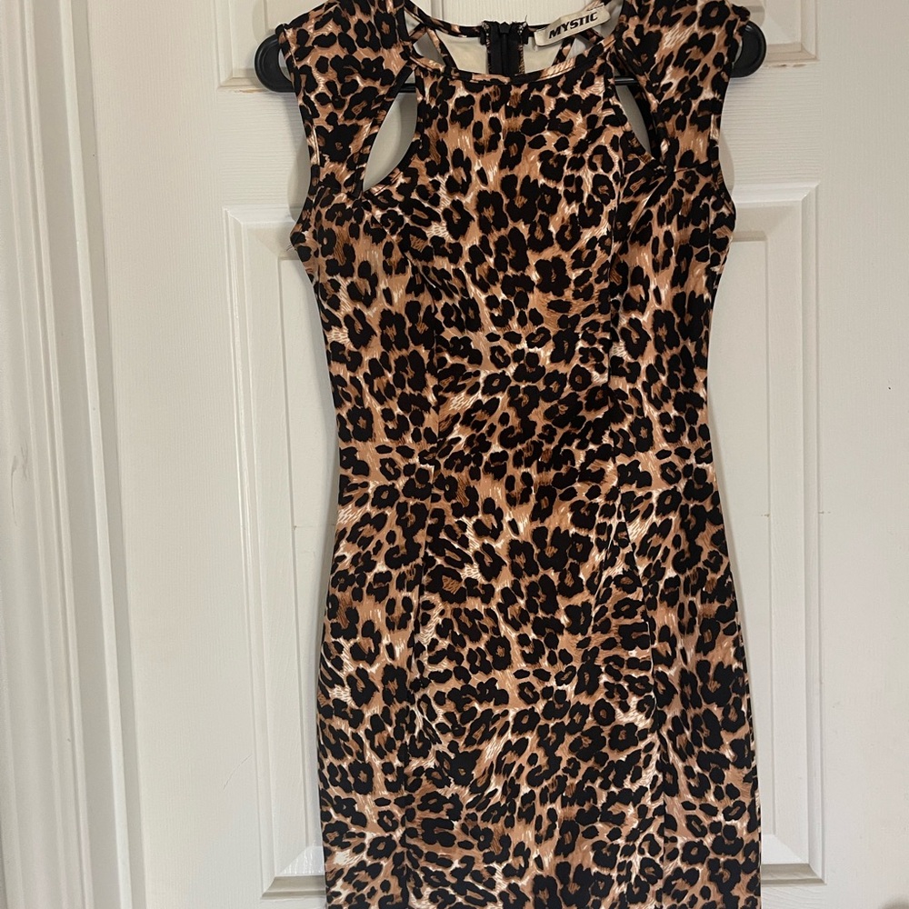 Mystic Wild Leopard Mini Dress